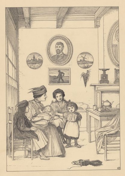 Gezelschap met baby by Willem Pothast