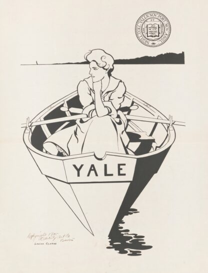 Girl in rowboat, Yale University by Louise Clarke