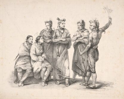 Group of Indian men and women by Godefroy Engelmann