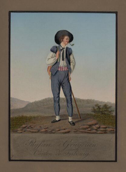 Gruyeres peasant, Fribourg township by Johann Emanuel Locher
