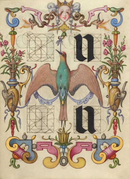 Guide for Constructing the Letters u and v by Joris Hoefnagel