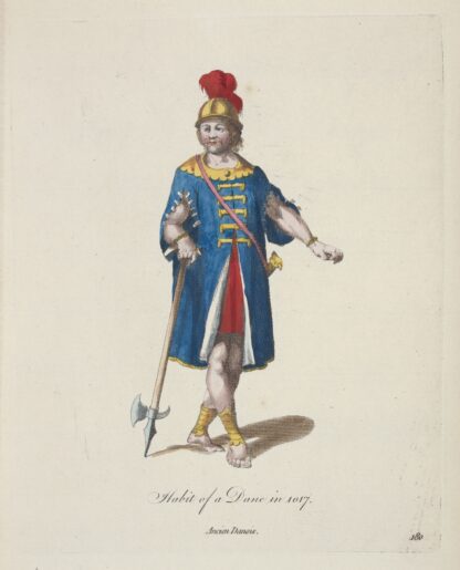 Habit of a Dane in 1017. Ancien Danois. by Charles Grignion