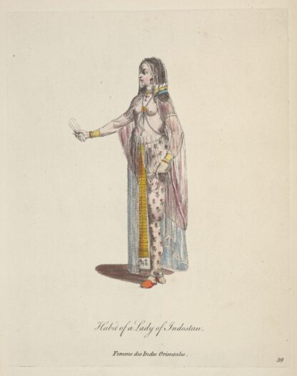 Habit of a lady of Indostan. Femme des Indes Orientales 2 by Charles Grignion