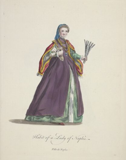 Habit of a lady of Naples. Fille de Naples. by Charles Grignion