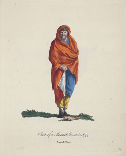 Habit of a Moorish priest in 1695. Pretre de Maroc. by Charles Grignion