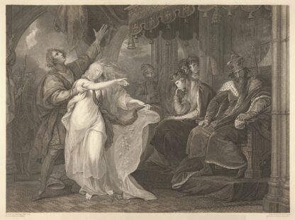 Hamlet; Act IV, Scene V, Elsinore — King, Queen, Laertes, Ophelia, etc. by Benjamin West
