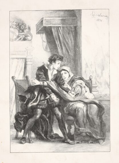 Hamlet and the Queen by Eugène Delacroix