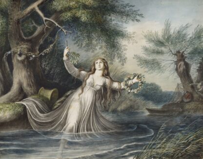Hamlet, IV, 7, Ophelia falling into the water by Johann Heinrich Ramberg