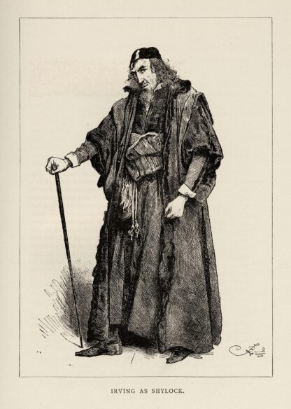 Henry Irving as Shylock in Shakespeare’s Merchant of Venice by Frederick Barnard