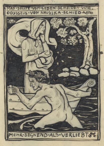 Het afscheid van Odysseus en Naussikaä by Richard Nicolaüs Roland Holst