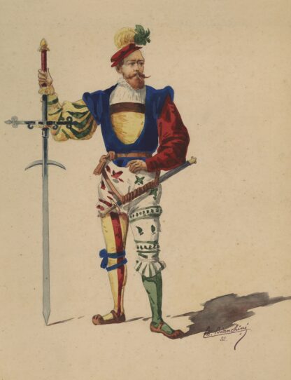 Historical costumes Pl.26 by Charles Bianchini