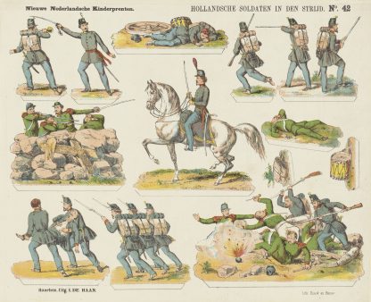 Hollandsche soldaten in den strijd by Emrik & Binger