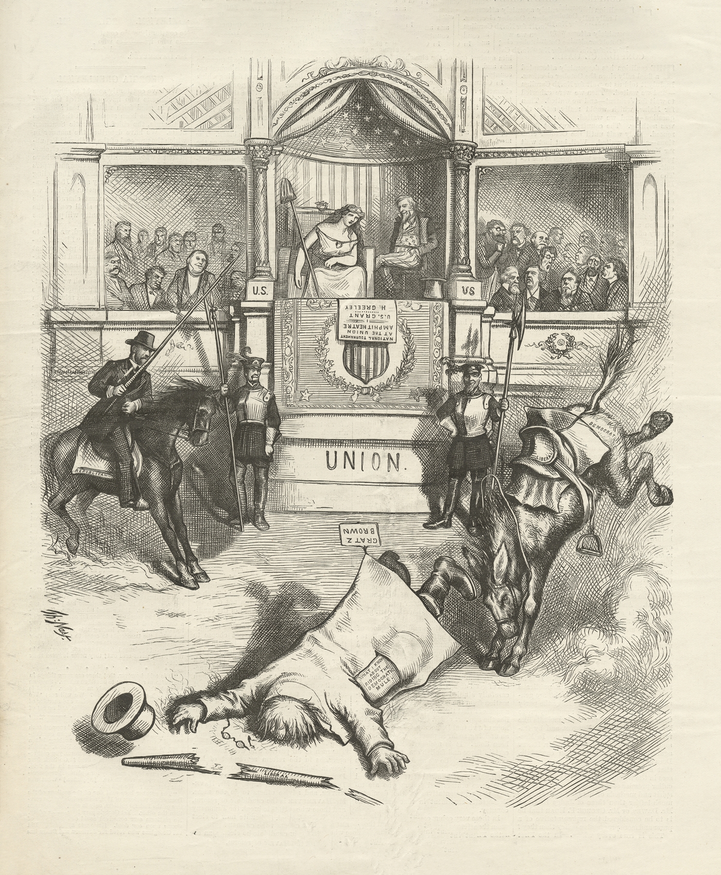 Home-stretched by Thomas Nast