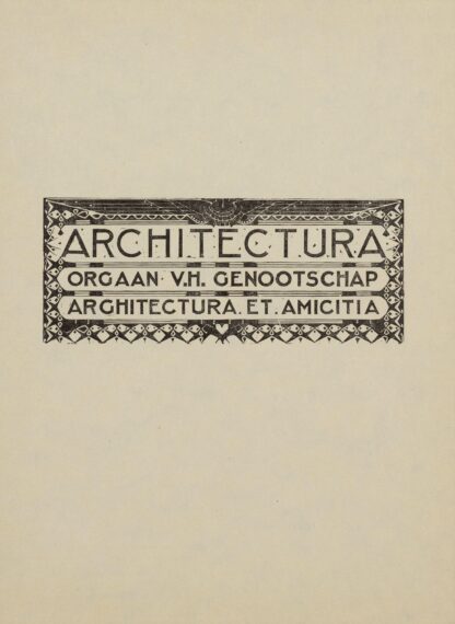 Hoofd voor het weekblad Architectura. by Karel de Bazel