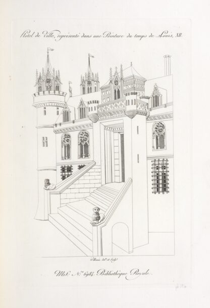 Hôtel de ville, représenté dans une peinture du temps de Louis, XII. by Nicolas Xavier Willemin