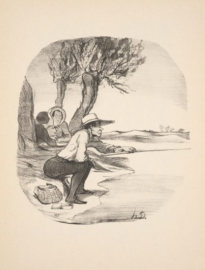 Hunting and fishing Pl.25 by Honoré Daumier