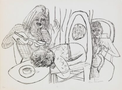 I don’t want to eat my Soup, plate 6 from the portfolio ‘Day and Dream’ by Max Beckmann