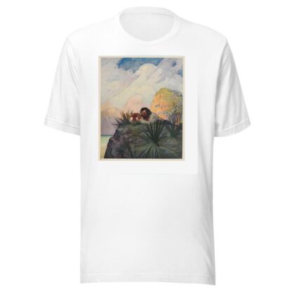 I laid me down flat on my belly on the ground, and began to look for the place by N. C. Wyeth T-Shirt