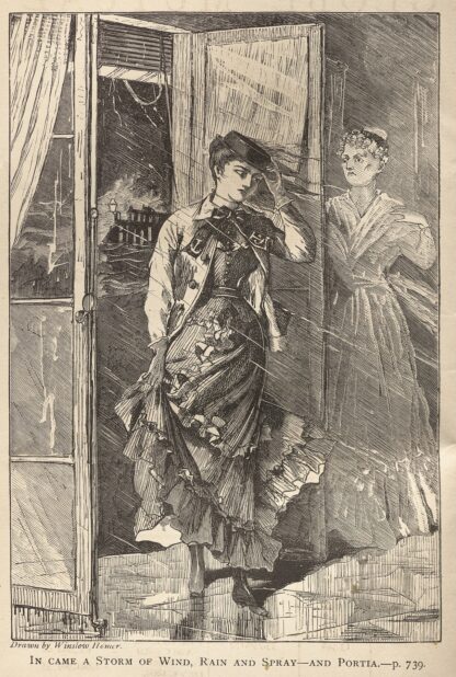In Came a Storm of Wind, Rain and Spray – and Portia by Winslow Homer
