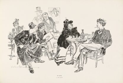 In Paris – A Cafe Artist by Charles Dana Gibson