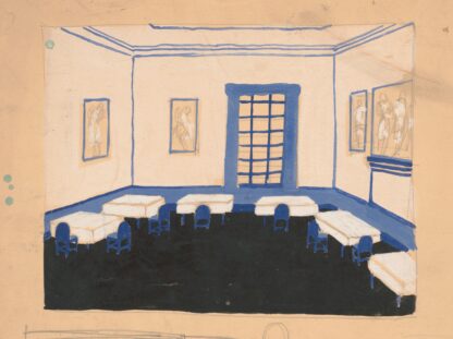 Interior perspective studies for Restaurant Crillon, 15 East 48th Street, New York, NY.] [Interior perspective study. by Winold Reiss