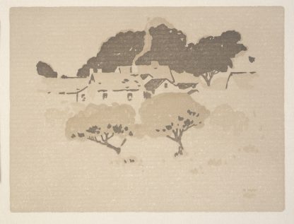 Ipswich Prints; Village Roofs by Arthur Wesley Dow