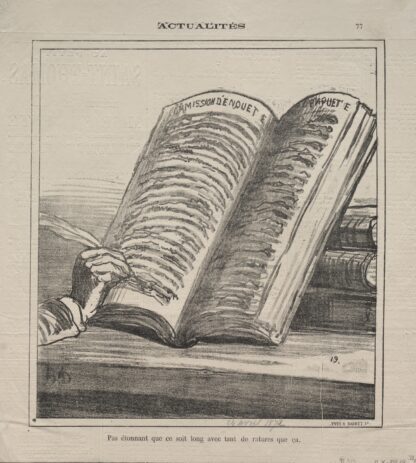 It is not surprising that it is long with so many corrections. by Honoré Daumier