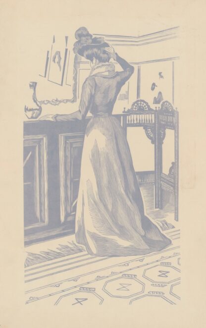 Jeune femme se recoiffant – Mlle Marcolesco, belle-sœur de l’artiste by Amédée Joyau