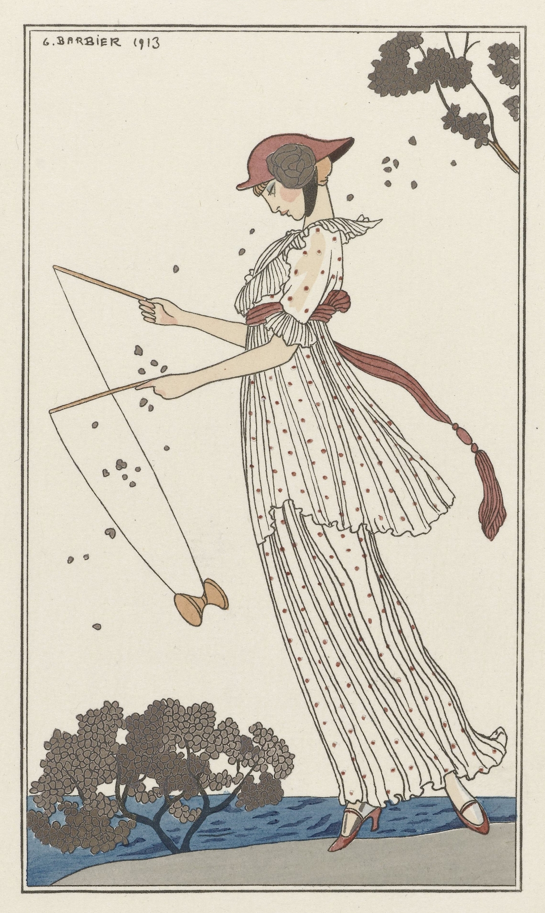 Robe de linon imprimé by George Barbier