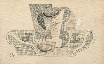Journal et tasse de café by Juan Gris