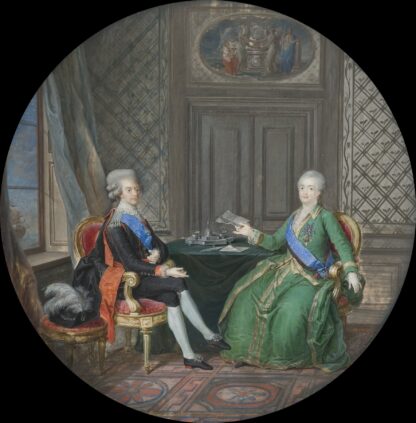 King Gustavus III and Catherine II of Russia in Fredrikshamn by Cornelius Hoeyer