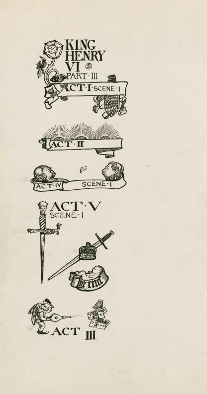 King Henry VI, part 3; Headings by Byam Shaw