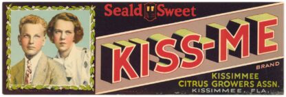 Kiss-Me Brand Citrus Label by Anonymous