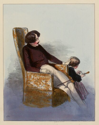 La canne que Papa a trouvée dans l’armoire de Maman, le jour qu’il était si en colère, elle était bien plus belle que by Paul Gavarni
