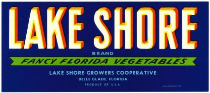 Lake Shore Brand Vegetable Label by Anonymous