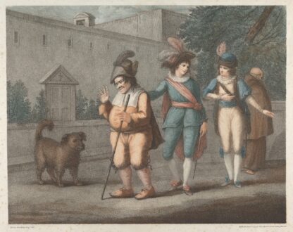 Launce Teaching his Dog Crab to behave as a Dog in all things – ‘The Two Gentlemen of Verona,’ Act IV, Scene IV by Henry William Bunbury