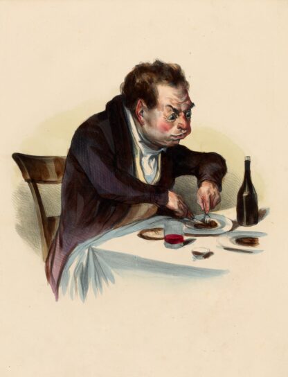 Le bon morceau. A Tidbit. by Charles-Joseph Traviès de Villers