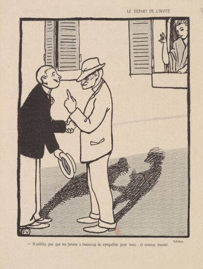 Le Depart de L’Invite by Félix Vallotton