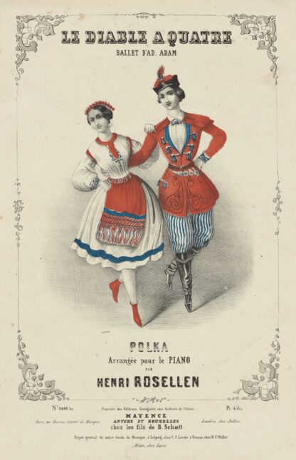 Le diable à quatre, ballet d’Ad. Adam, polka arrangée pour le piano par Henri Rosellen by Henri Emy