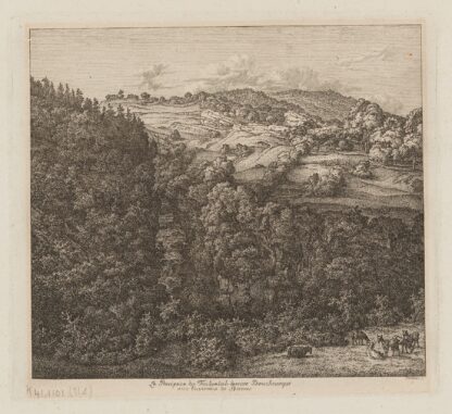 Le Precipice du Toubenloch derriere Boucheamps aux Environs de Bienne by Johann Joseph Hartmann