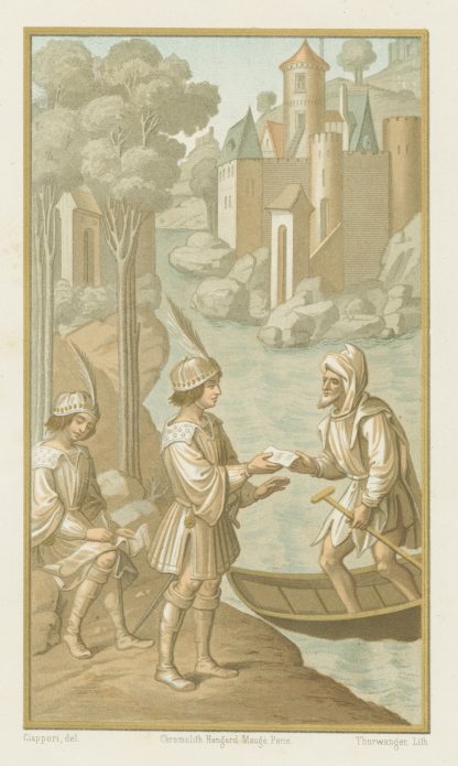 Léandre adresse un message d’amour a Hero by Claudius Joseph Ciappori