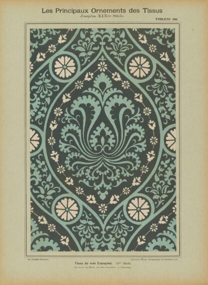 Les principaux ornaments des tissus jusqu’au XIXme siècle Pl.38 by Friedrich Fischbach