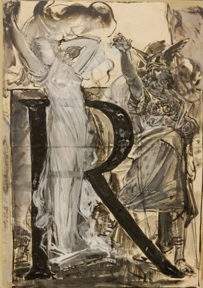 Lettre ornée R. by Luc-Olivier Merson