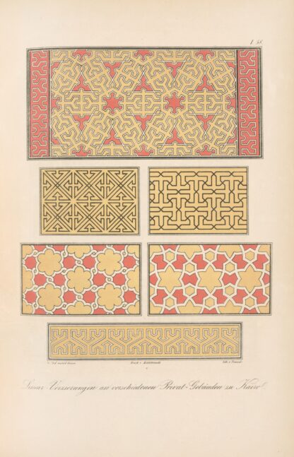 Linear-Verzierungen an verschiedenen Privat=Gebäuden zu Kairo by Friedrich Maximilian Hessemer