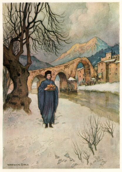 Lise, in the Snow, with the Casket by Warwick Goble