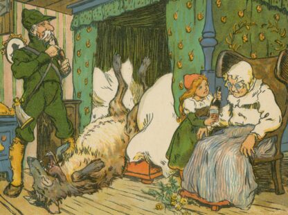 Little Red Riding Hood saved by the huntsman by Arpád Schmidhammer