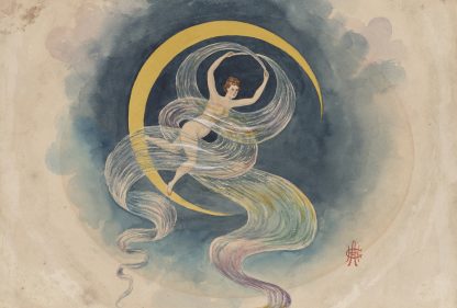 Loie Fuller in the moon by Anonymous
