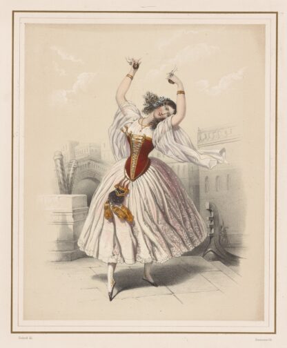 L’Opéra. Mlle Fitzjames, Pas vénitien by Eugène Charles François Guérard