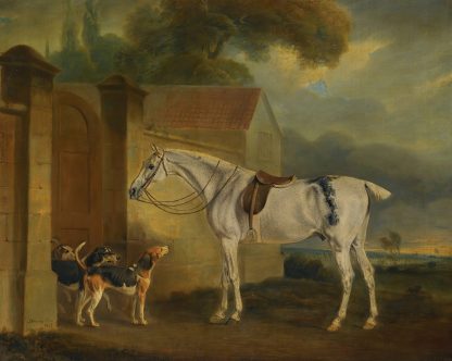 Lord Lonsdale’s Fleabitten Grey Hunter, Brass, At Cottesmore With The Cottesmore Hounds by John Ferneley