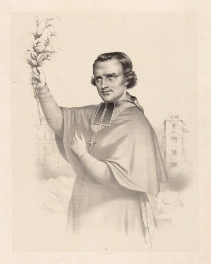 M.gr Denis-Auguste Affre, Archevêqe de Paris, blessé mortellement sur la barricade du Faubourg Saint Antoine le 25 Juin 1848 by Marie-Alexandre Alophe